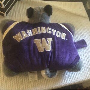 Washington Huskies Purple and Gray Stuffed Animal Pillow